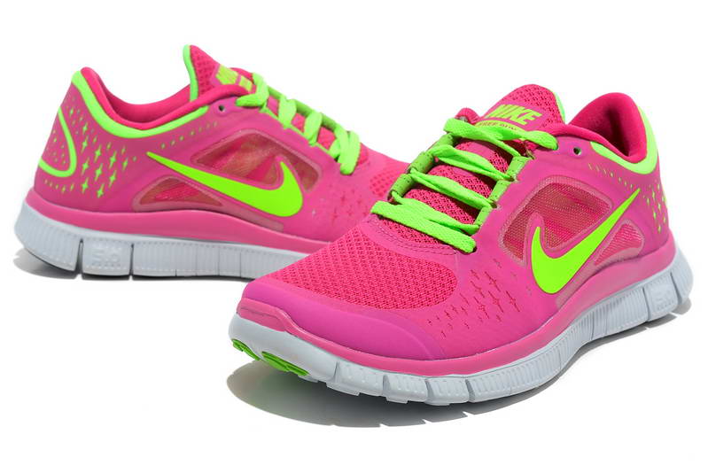 Nike Free run Womens Shoes 5.0  breathable Pink Green (2)
